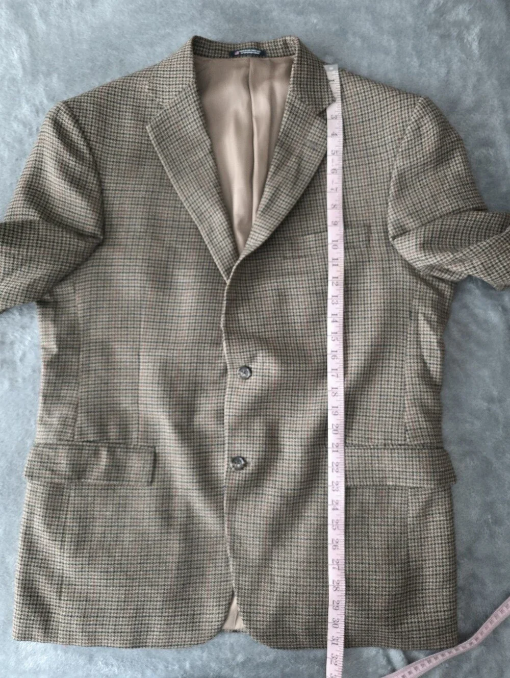 Hart Schaffner Marx Gun Club Check Houndstooth Wool Sport Coat Blazer 44R